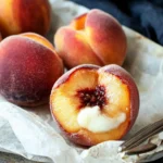 Cinnamon Sugar Baked Peaches
