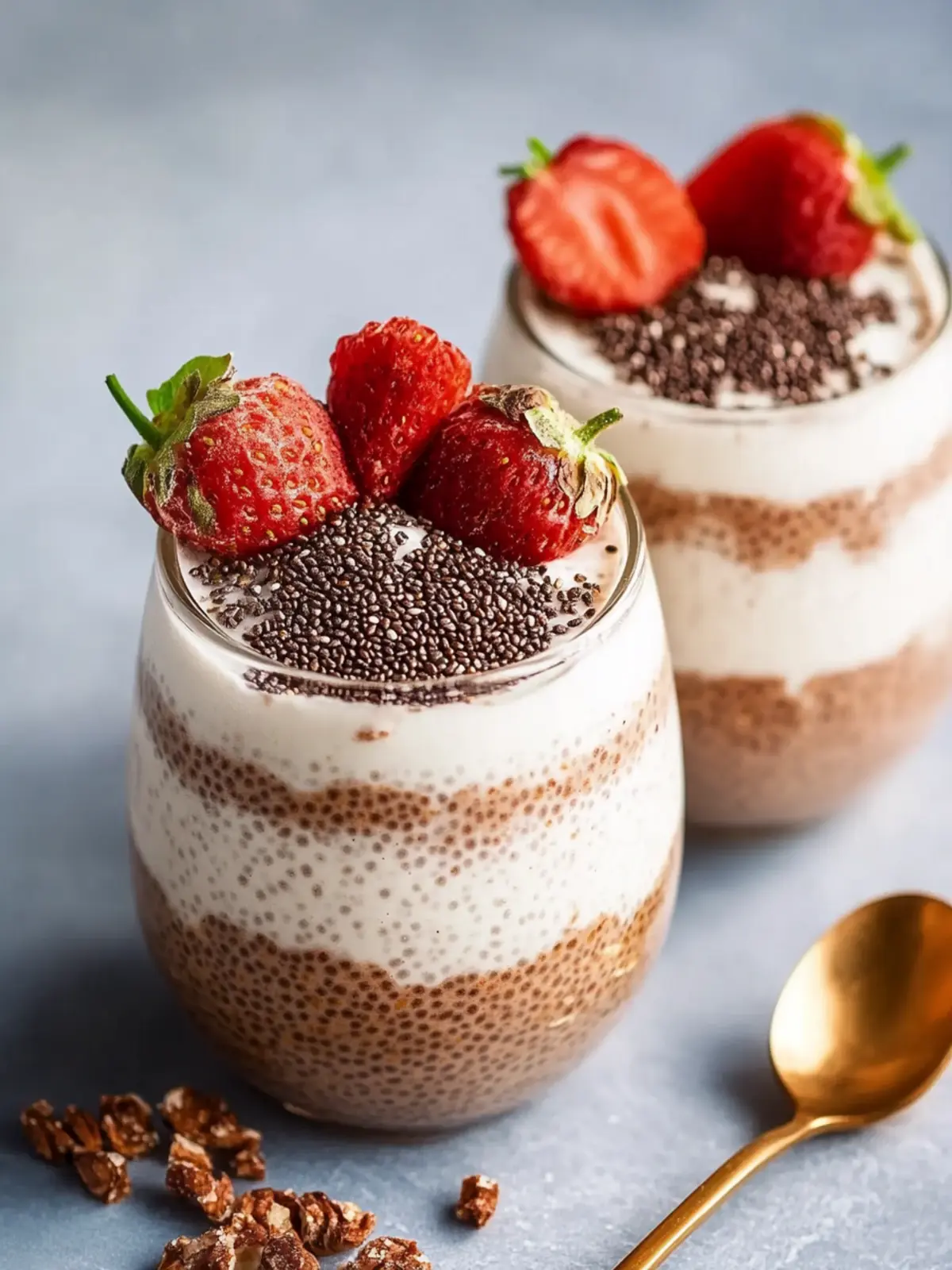 Creamy High Protein Tiramisu Chia Pudding