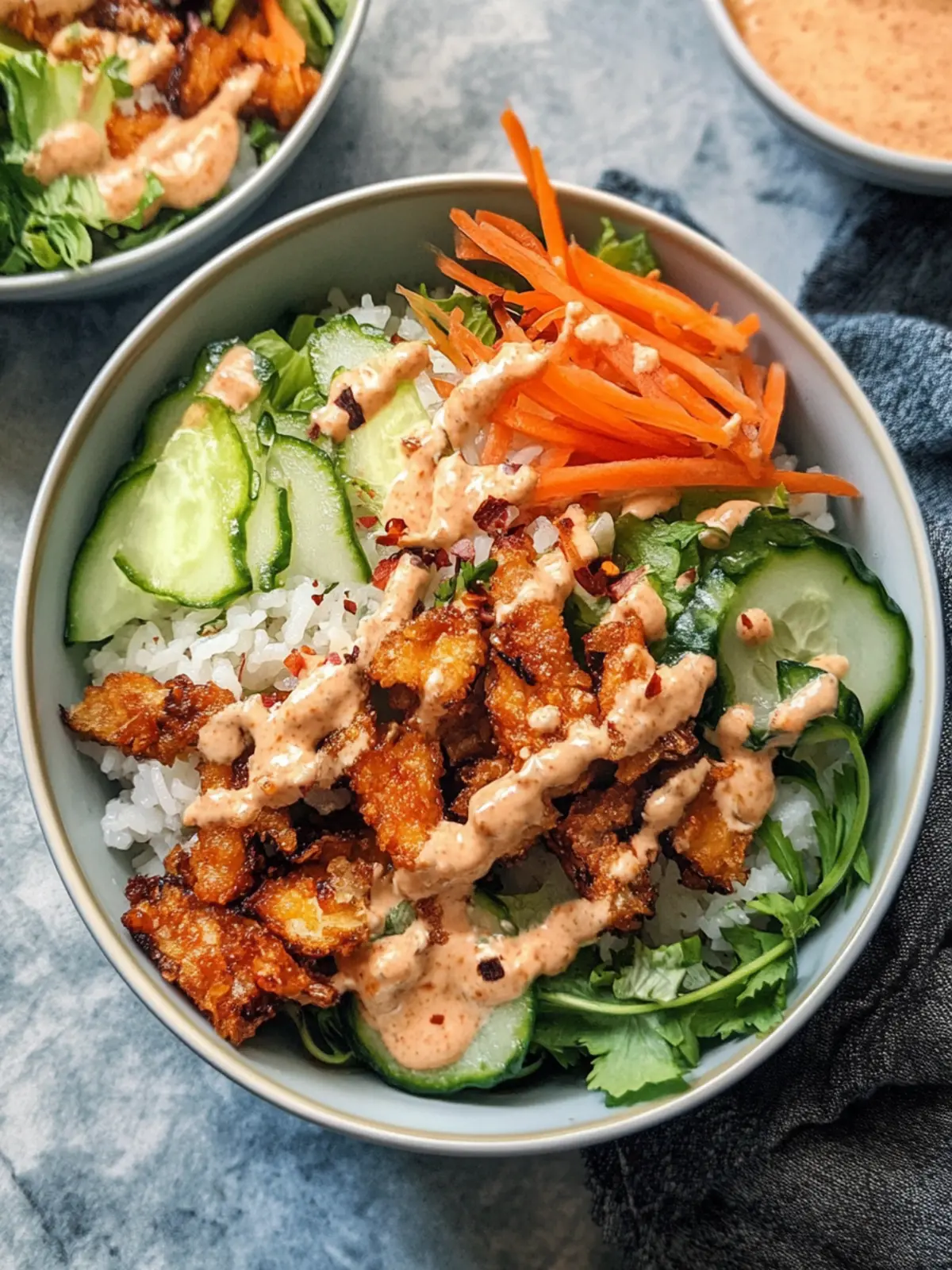 Crispy Rice Bang Bang Bowls
