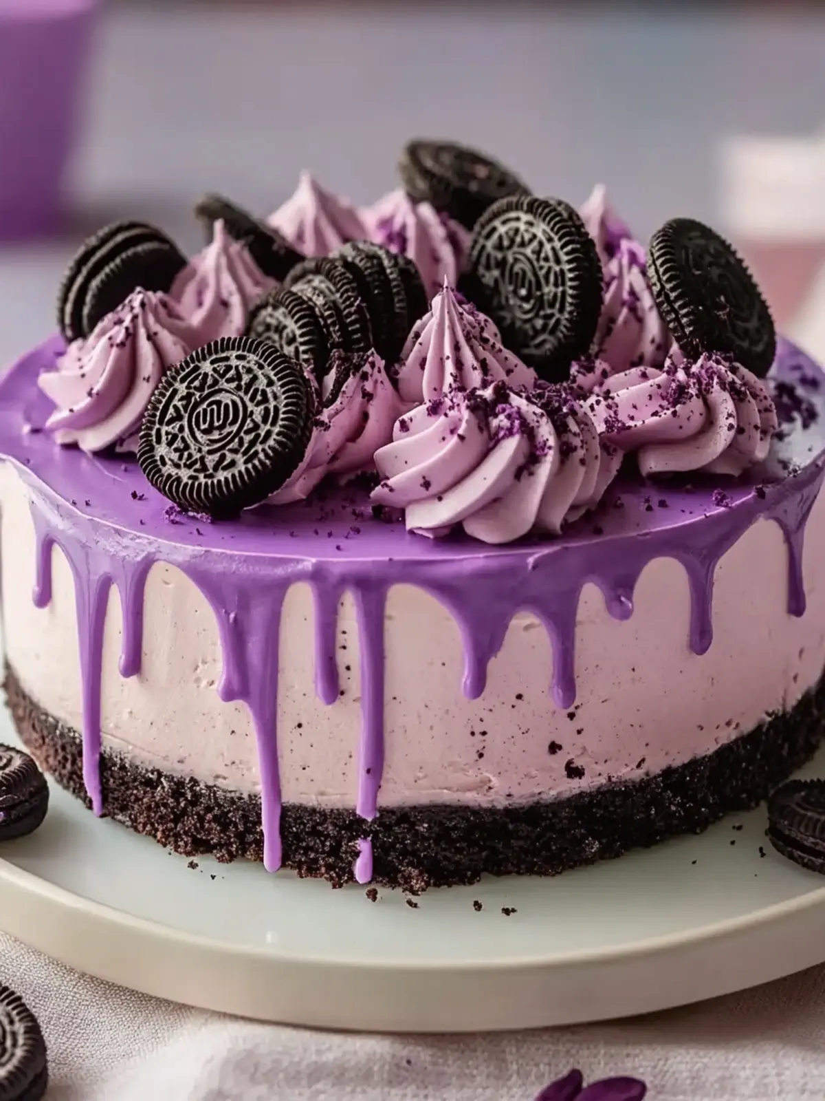 Ube Oreo Cheesecake Recipe
