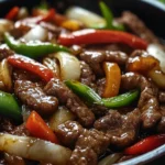 Sizzling Chinese Pepper Steak with Onions