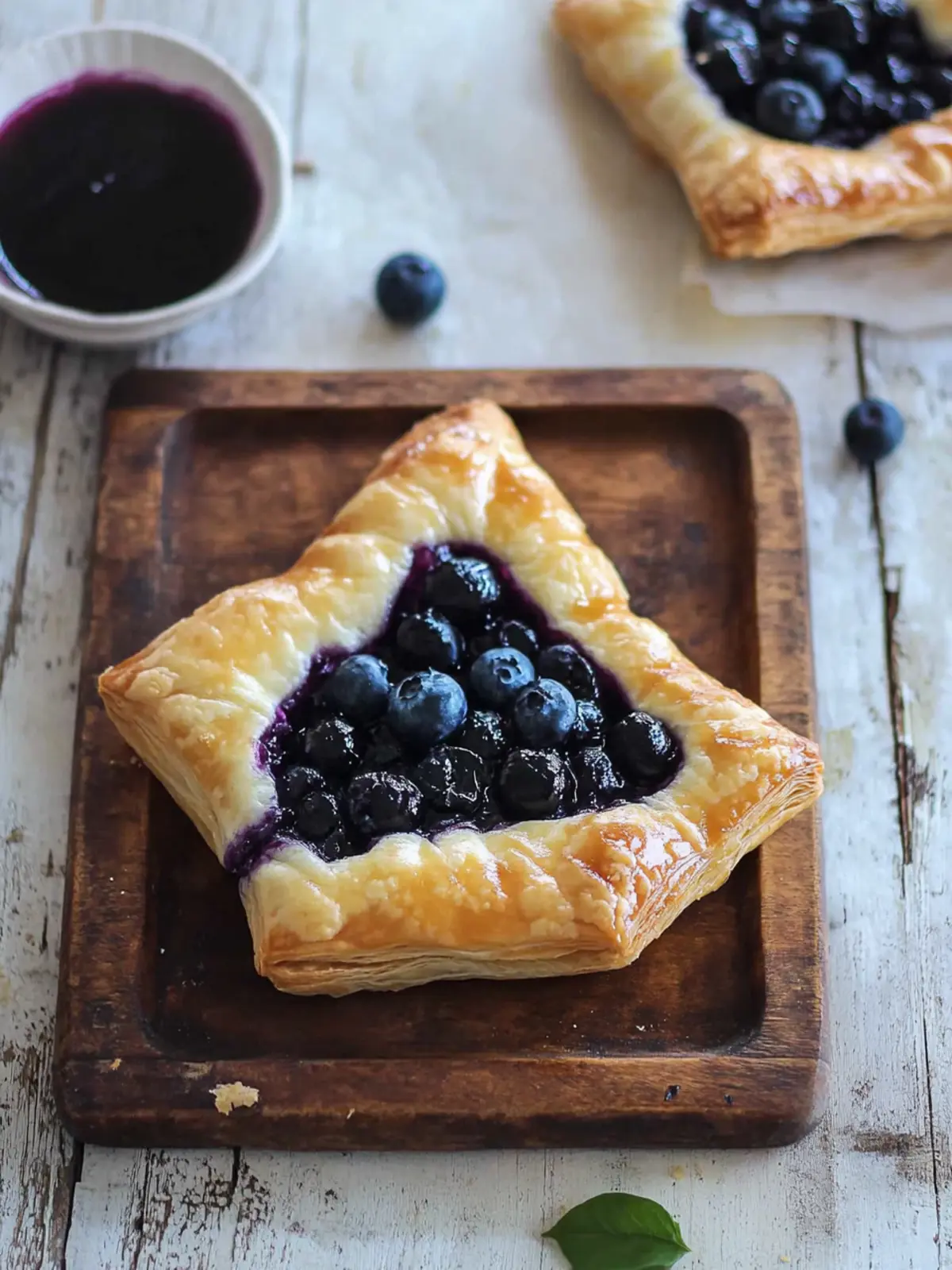 Puff Pastry Danish with Blueberries and Cream Cheese