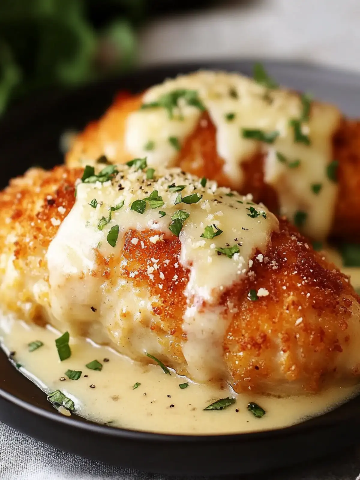 Delicious Chicken Pillows with Creamy Parmesan Sauce Bliss