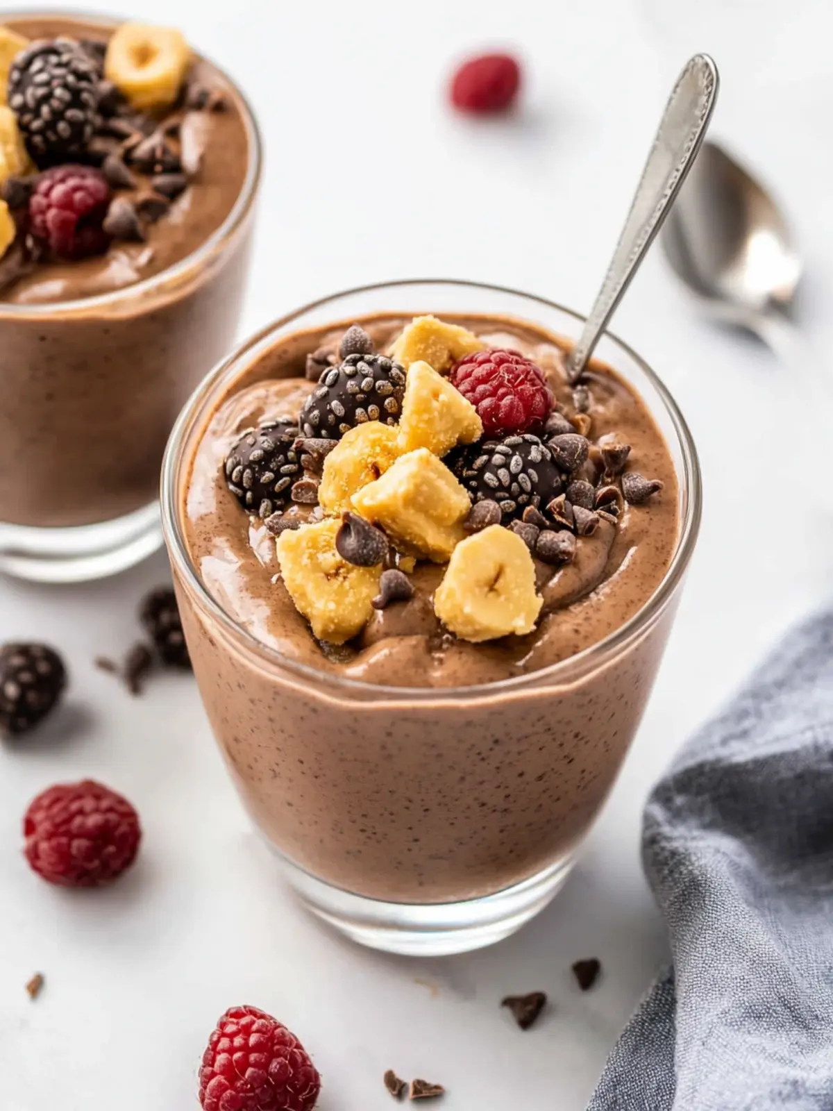 Blended Peanut Butter Chocolate Chia Seed Pudding