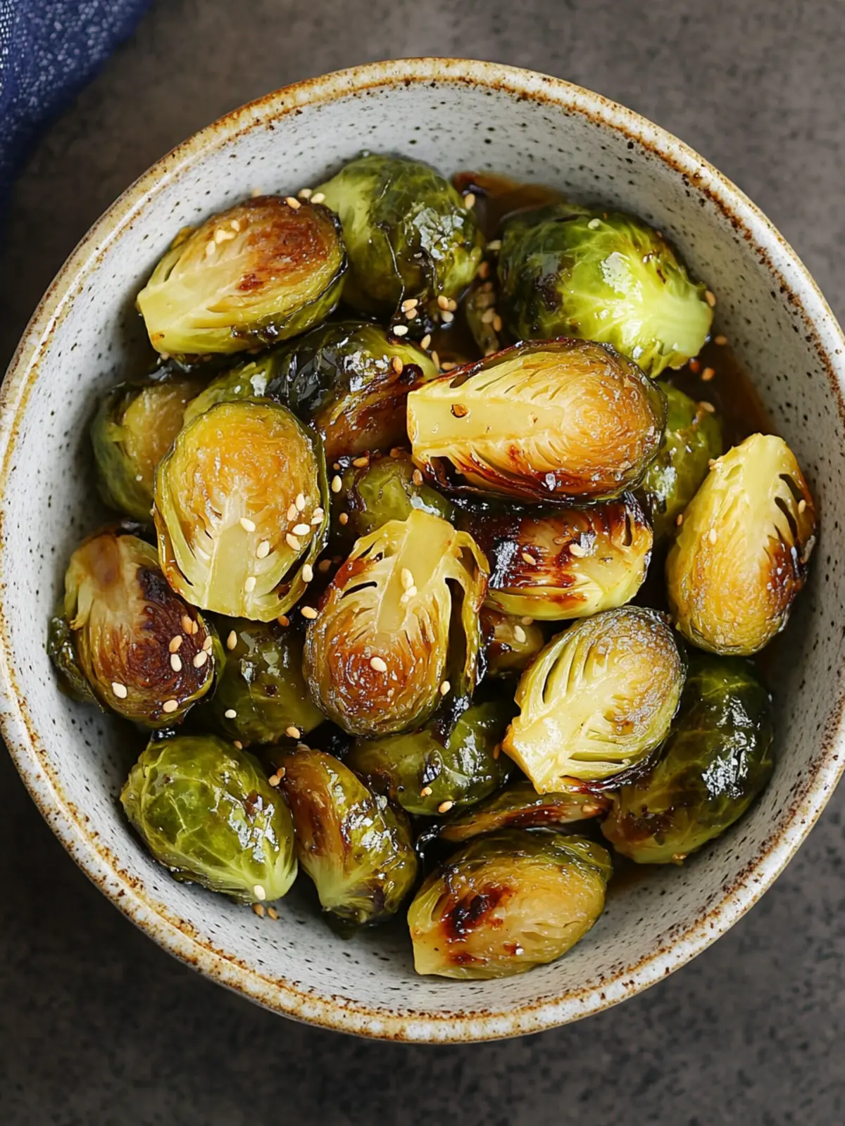 Miso Glazed Brussel Sprouts