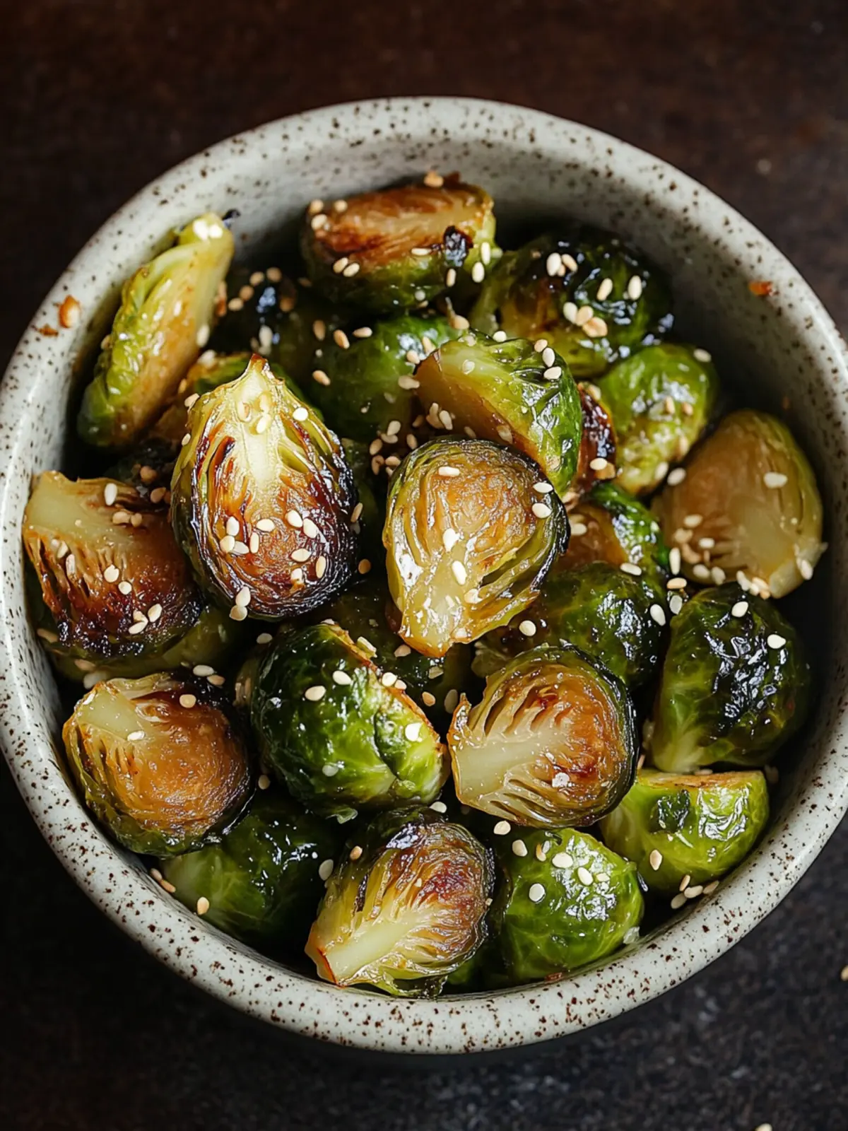 Miso Glazed Brussel Sprouts