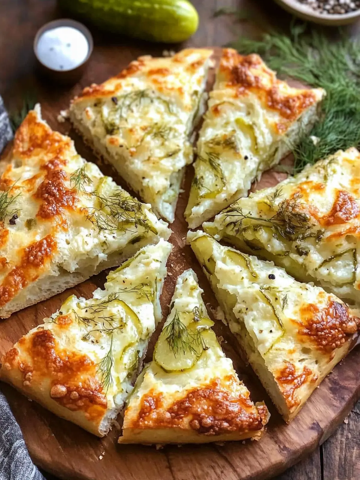 Dill Pickle Focaccia Bread