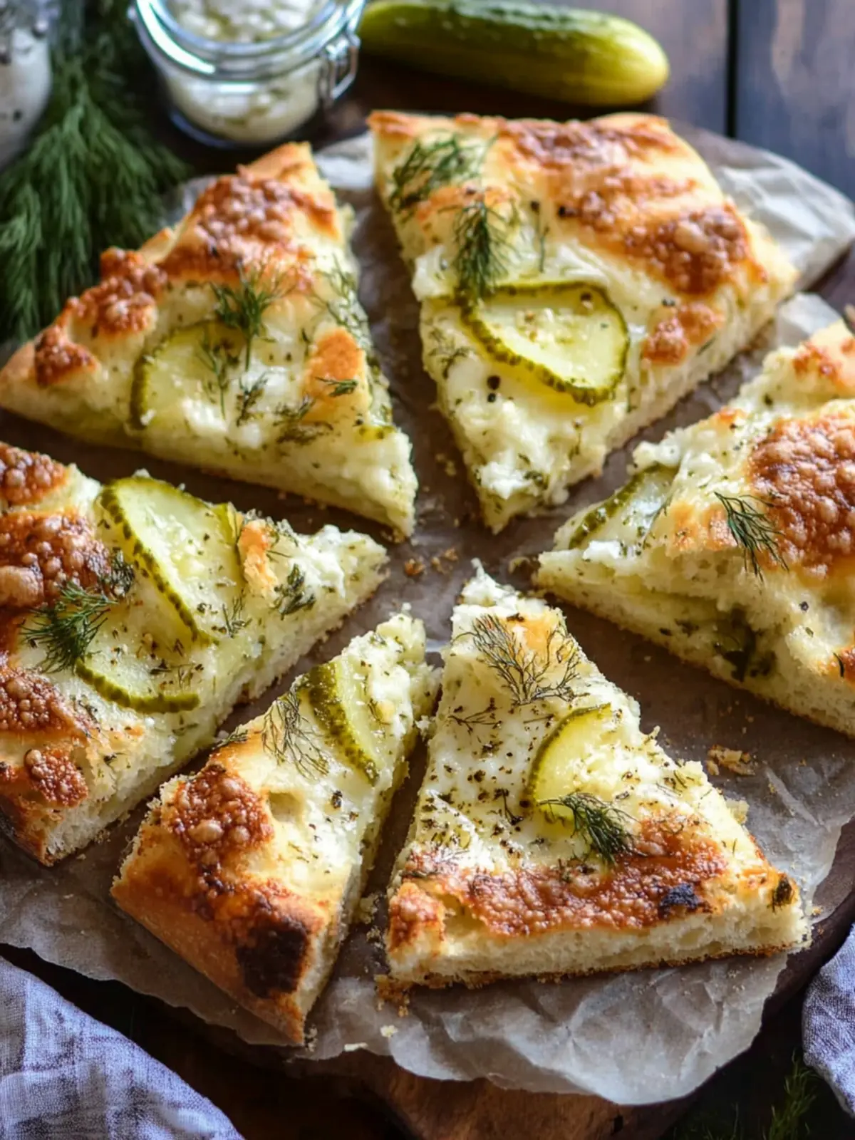 Dill Pickle Focaccia Bread