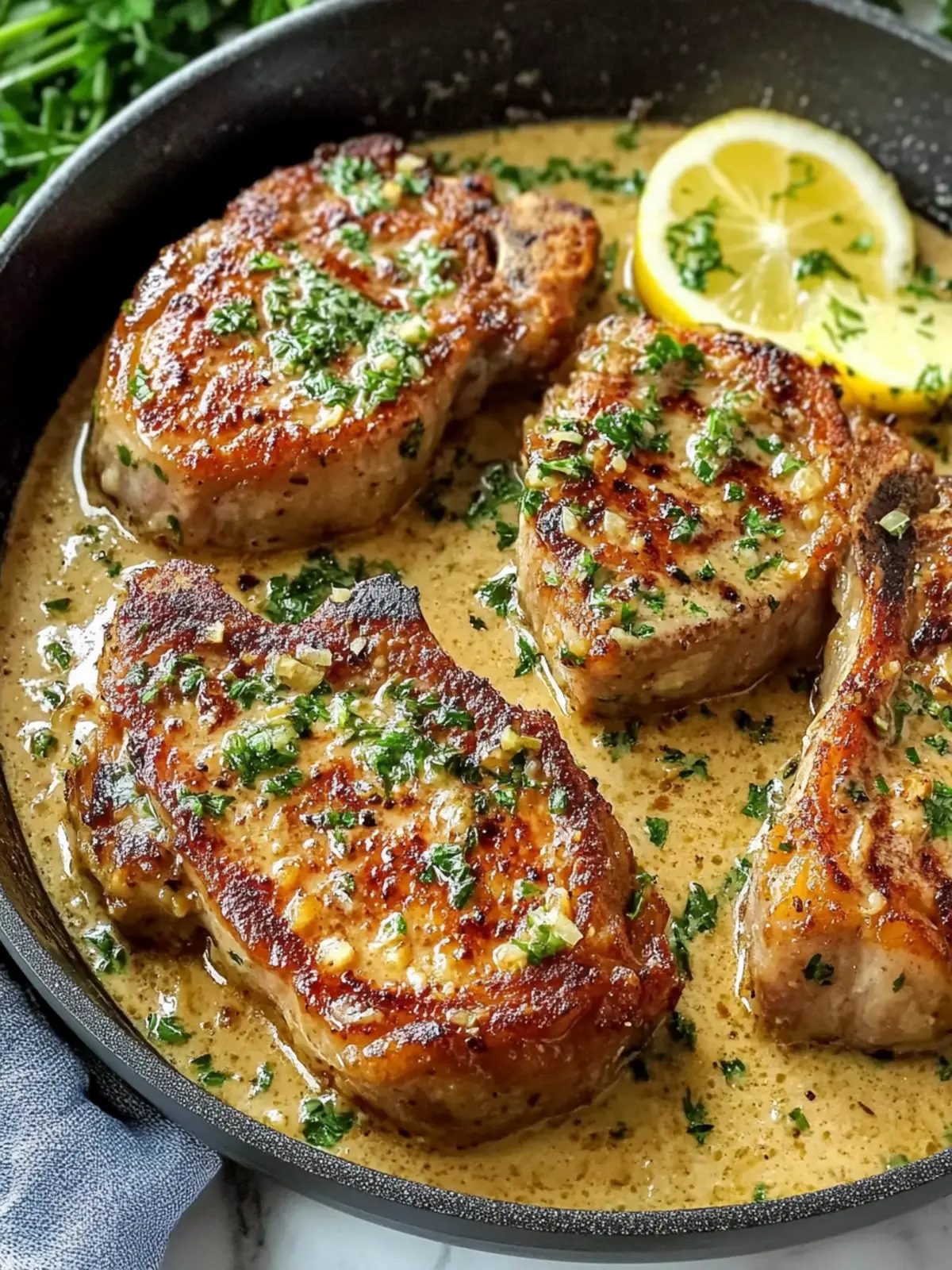 Irresistible Creamy Garlic Pork Chops
