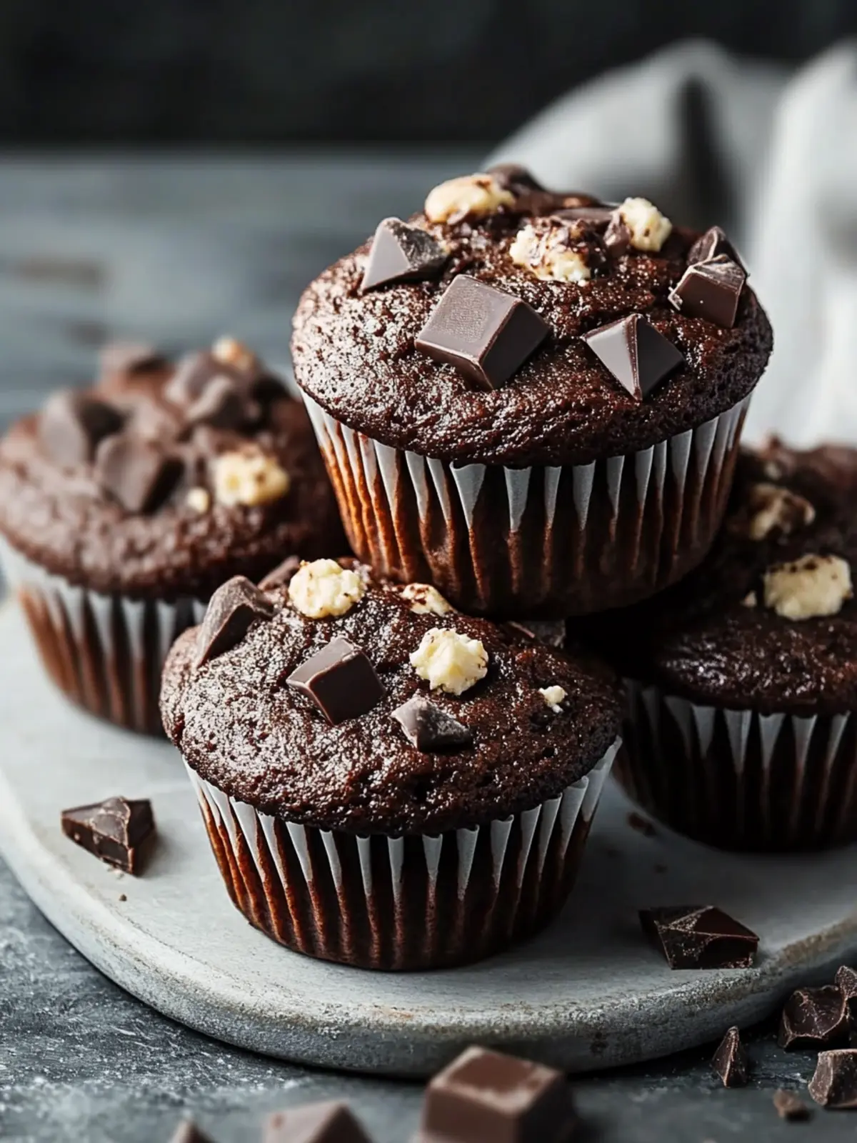 Chocolate Ricotta Muffins