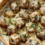 Creamy Garlic Parmesan Mushrooms