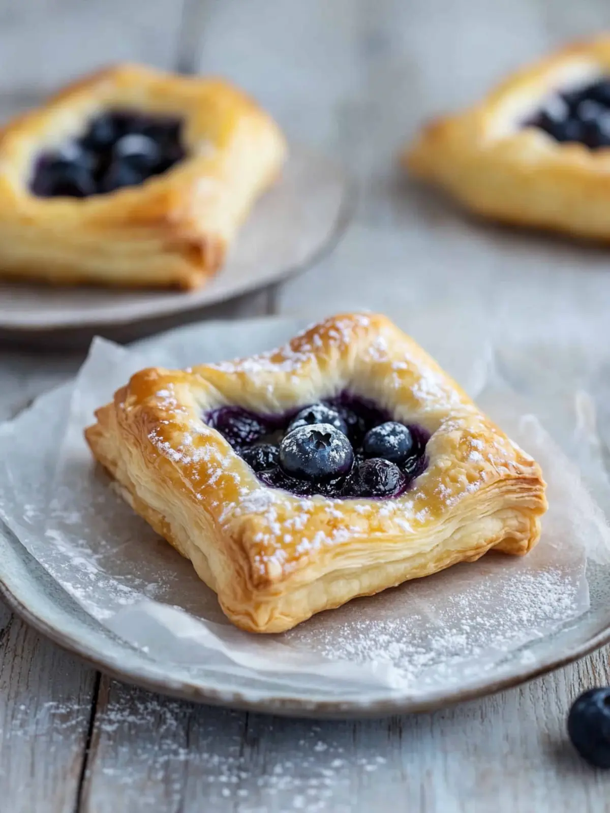 Puff Pastry Danish with Blueberries and Cream Cheese