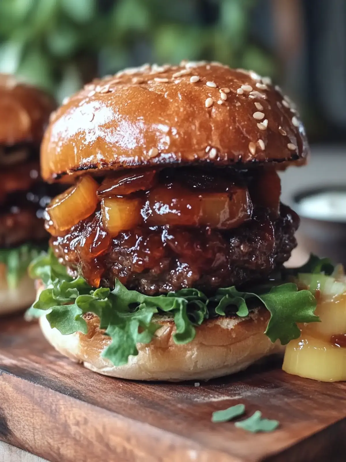 Savory Burger with Sweet Caramelized Onion Jam Recipe