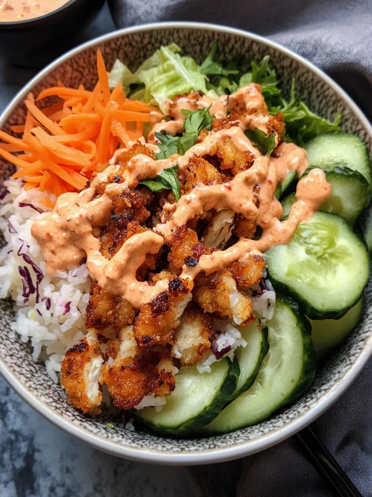 Crispy Rice Bang Bang Bowls