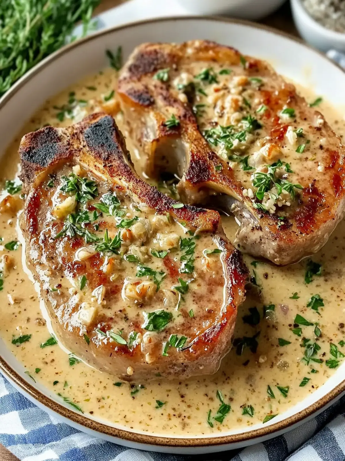Irresistible Creamy Garlic Pork Chops