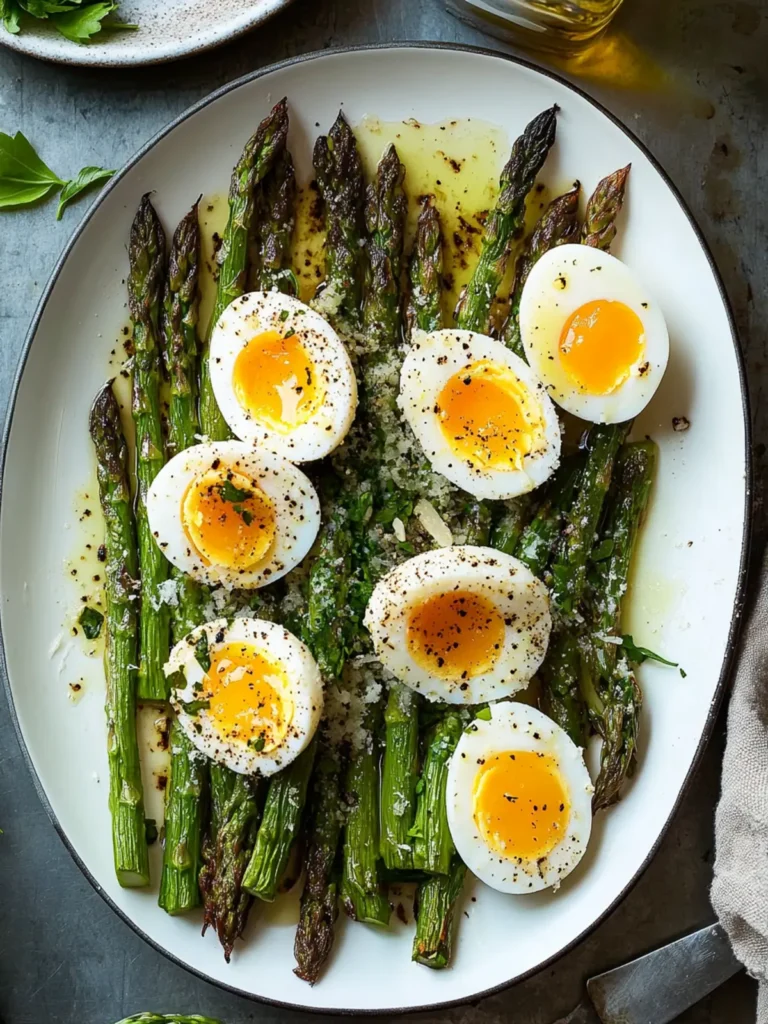 Roasted Asparagus with Parmesan and Soft-Boiled Eggs