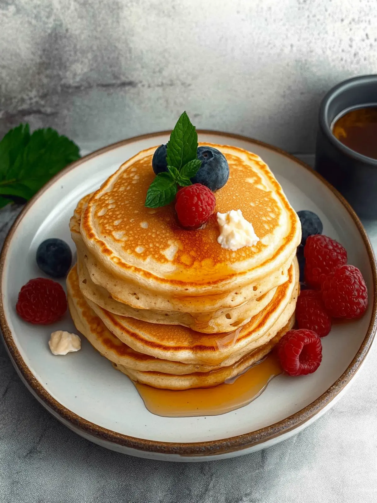 Fluffy Eggless Pancakes