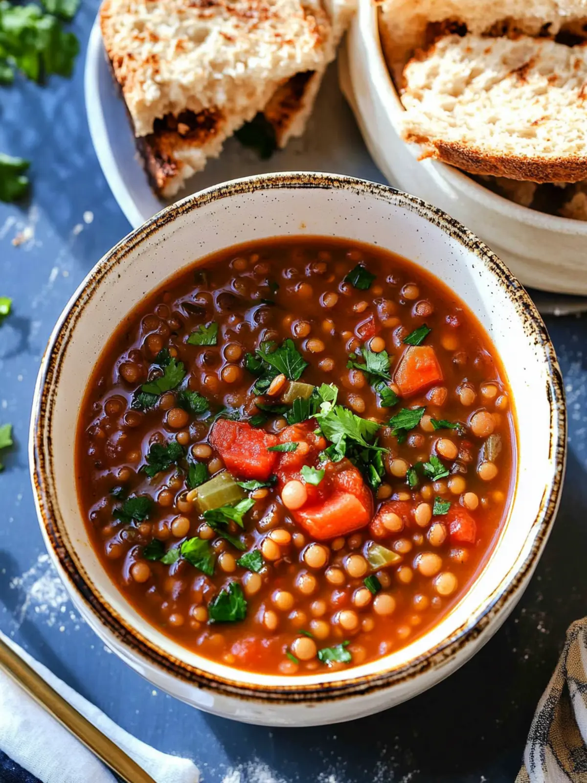 30-Minute Moroccan Lentil Soup with Brown Lentils