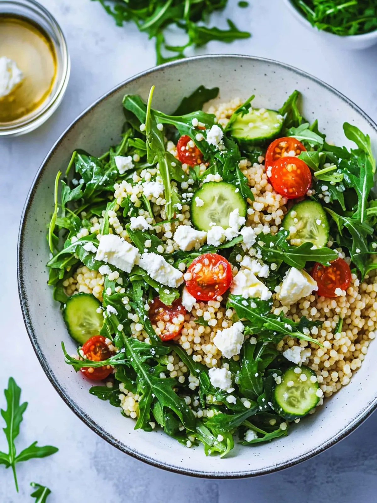 Arugula Couscous Salad with Feta