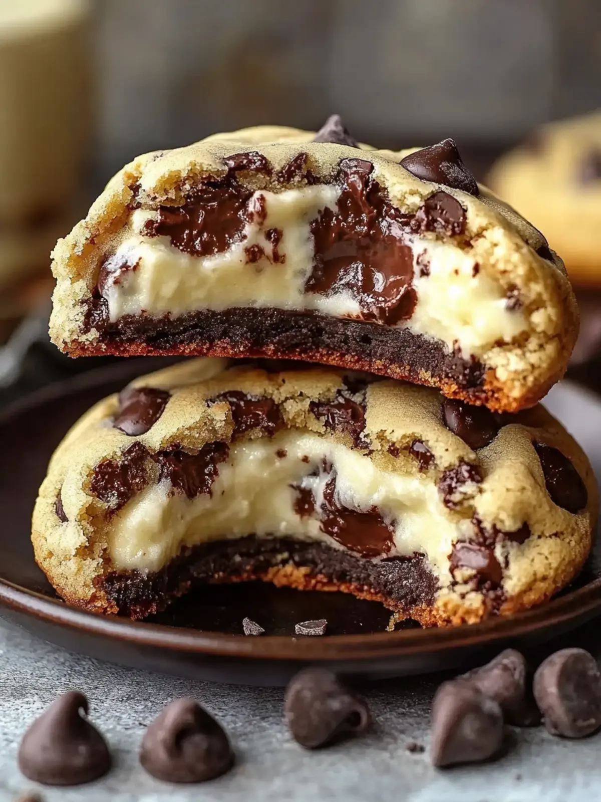 Cheesecake Stuffed Chocolate Chip Cookies