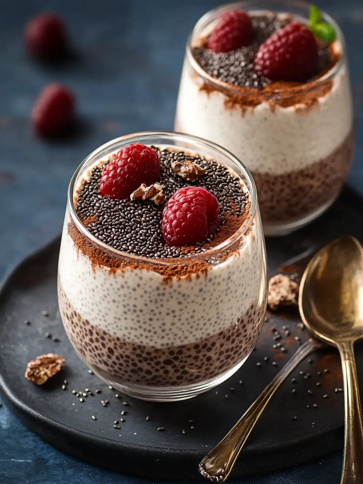 Creamy High Protein Tiramisu Chia Pudding