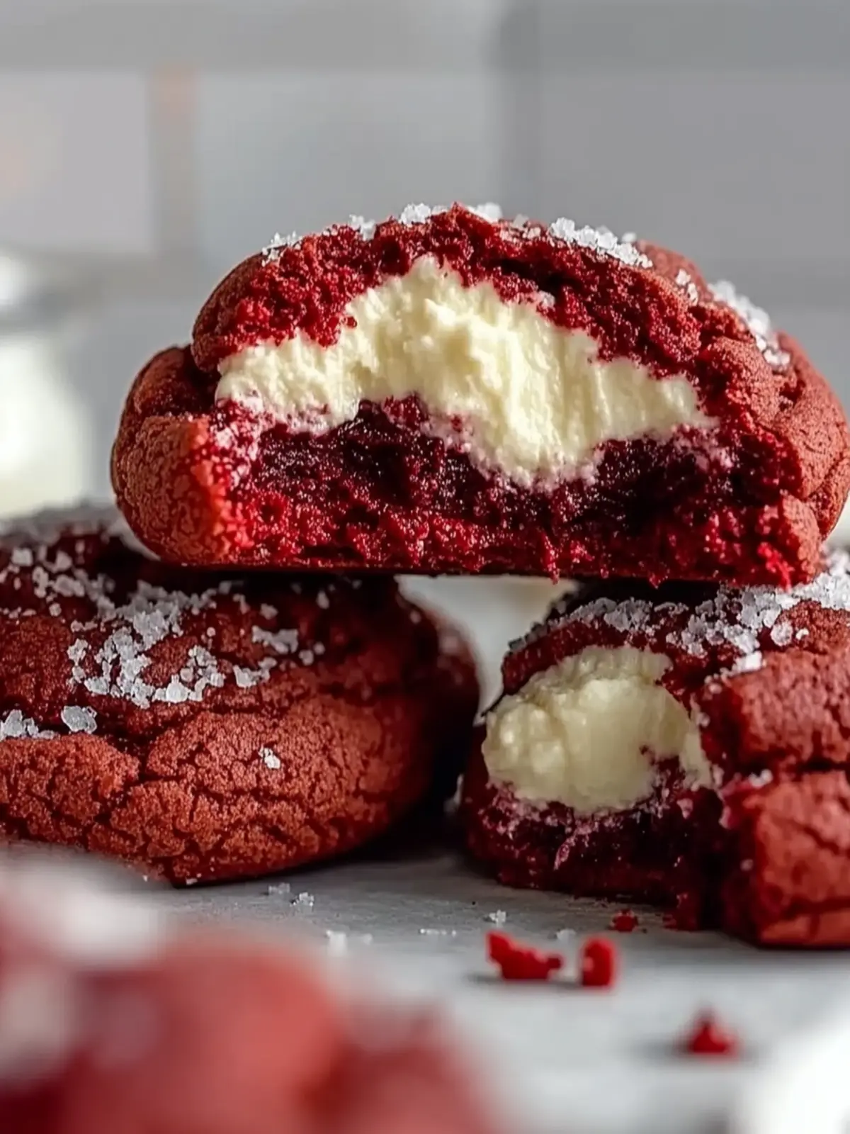 Red Velvet Cheesecake Stuffed Cookies