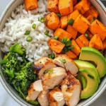 Healthy Chicken & Sweet Potato Rice Bowl