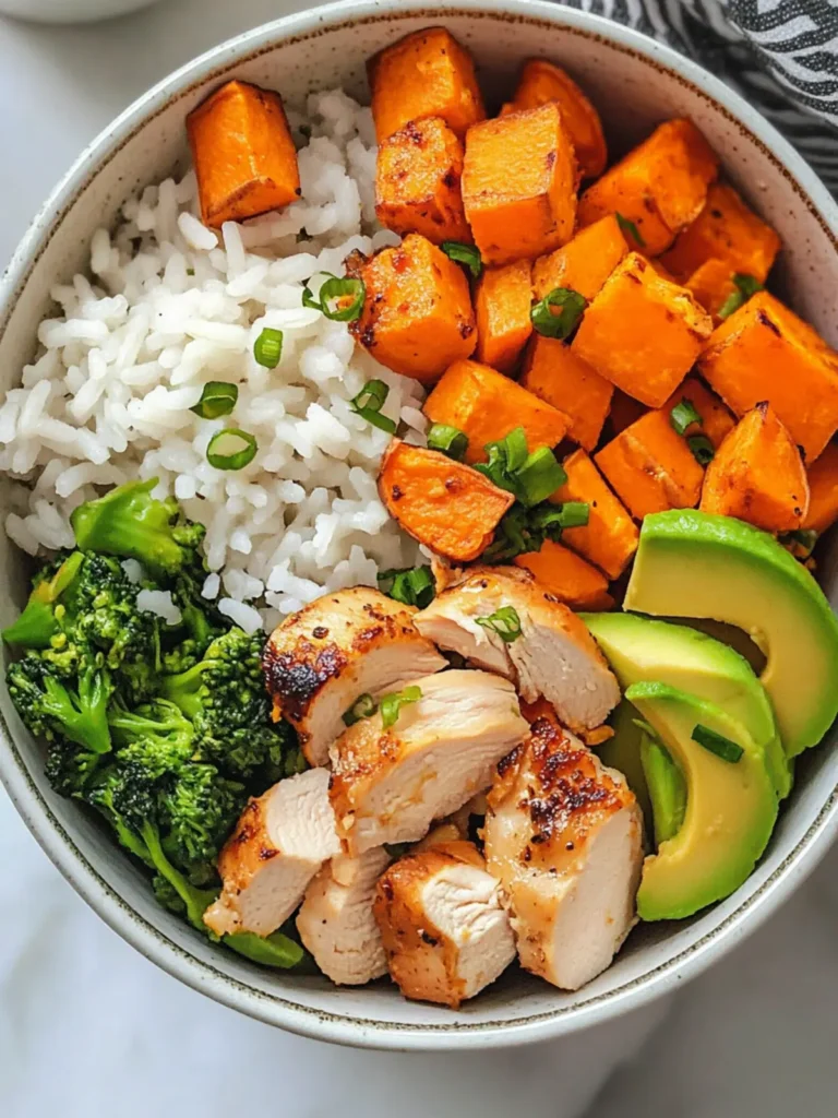 Healthy Chicken & Sweet Potato Rice Bowl
