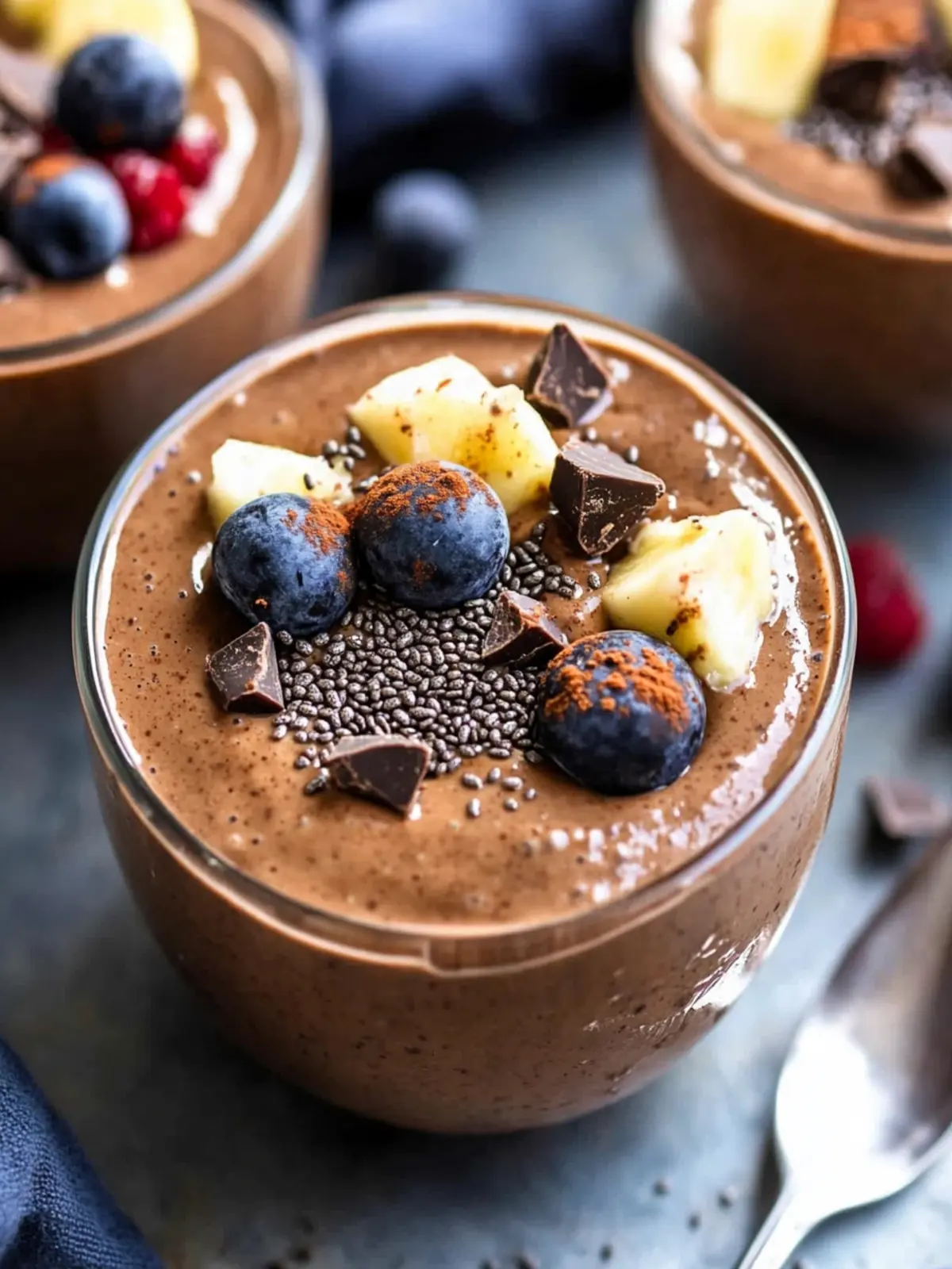 Blended Peanut Butter Chocolate Chia Seed Pudding