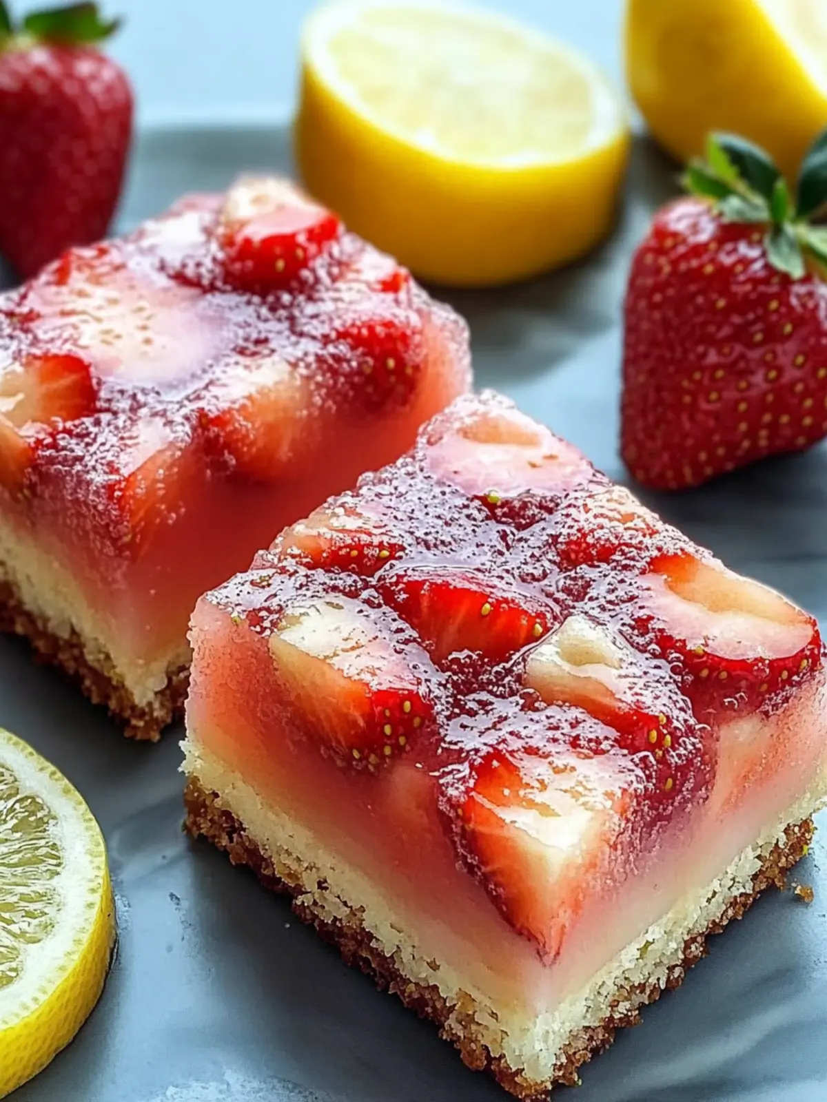 Strawberry Lemonade Bars Sweet