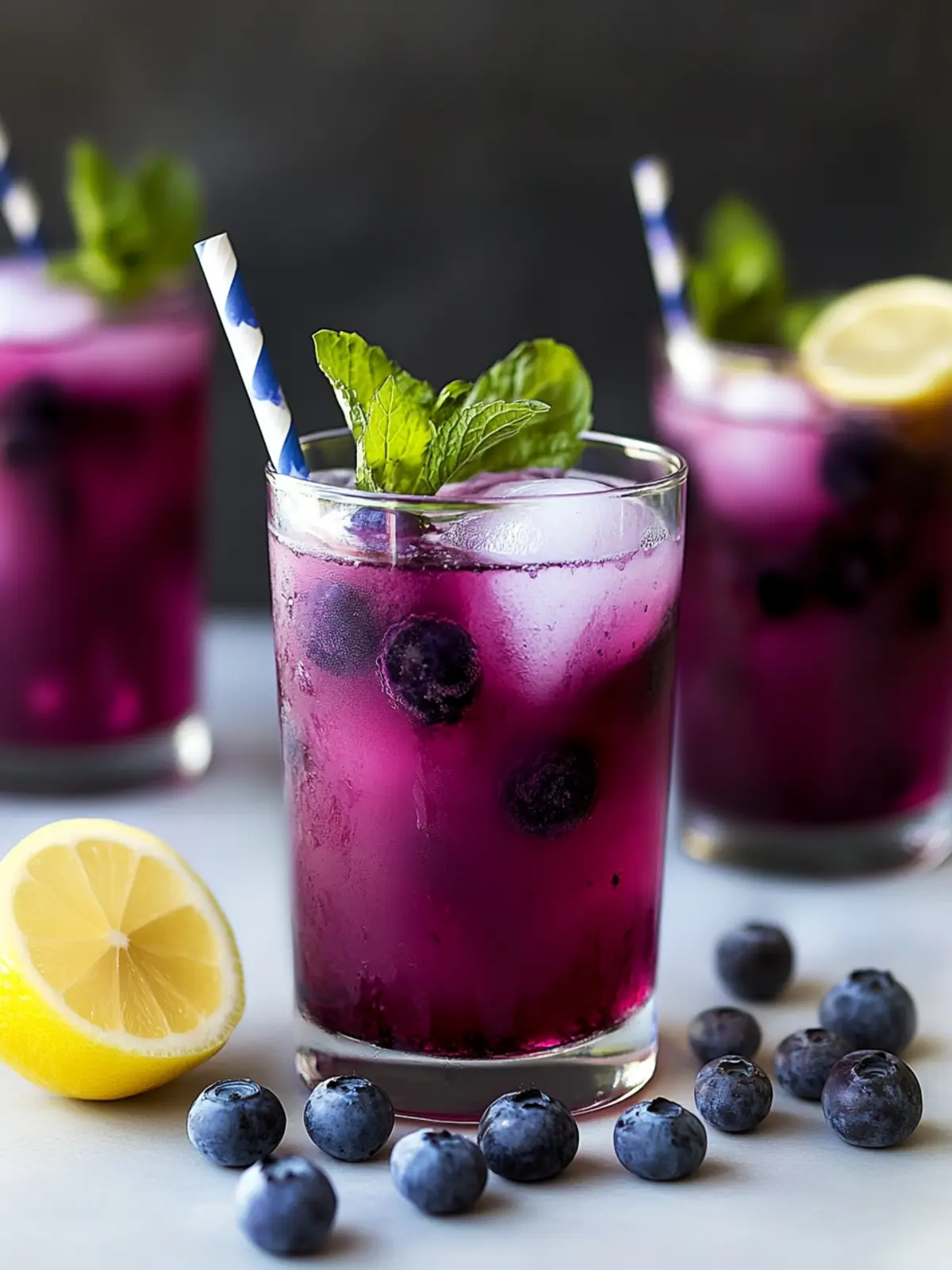 Homemade Blueberry Lemonade