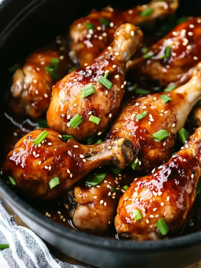 Slow Cooker Asian Glazed Chicken Drumsticks