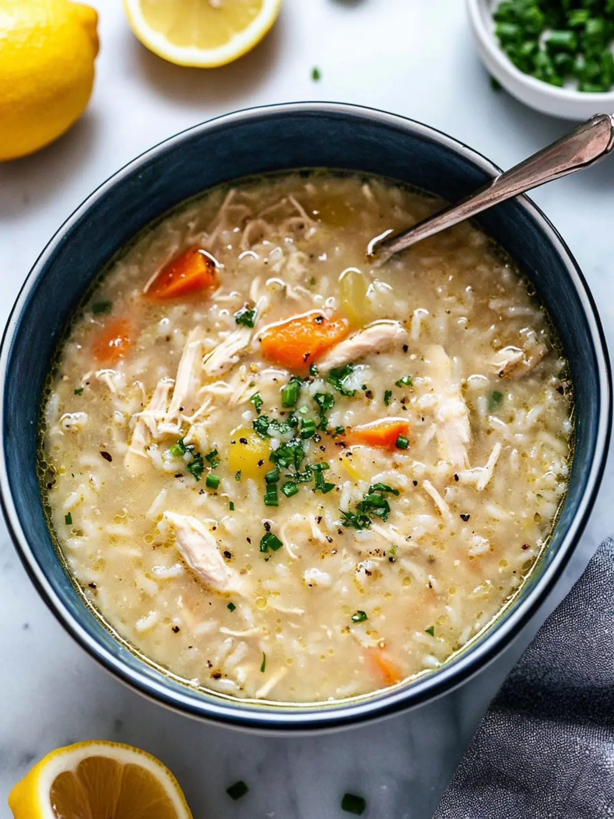 Lemony Chicken & Rice Soup