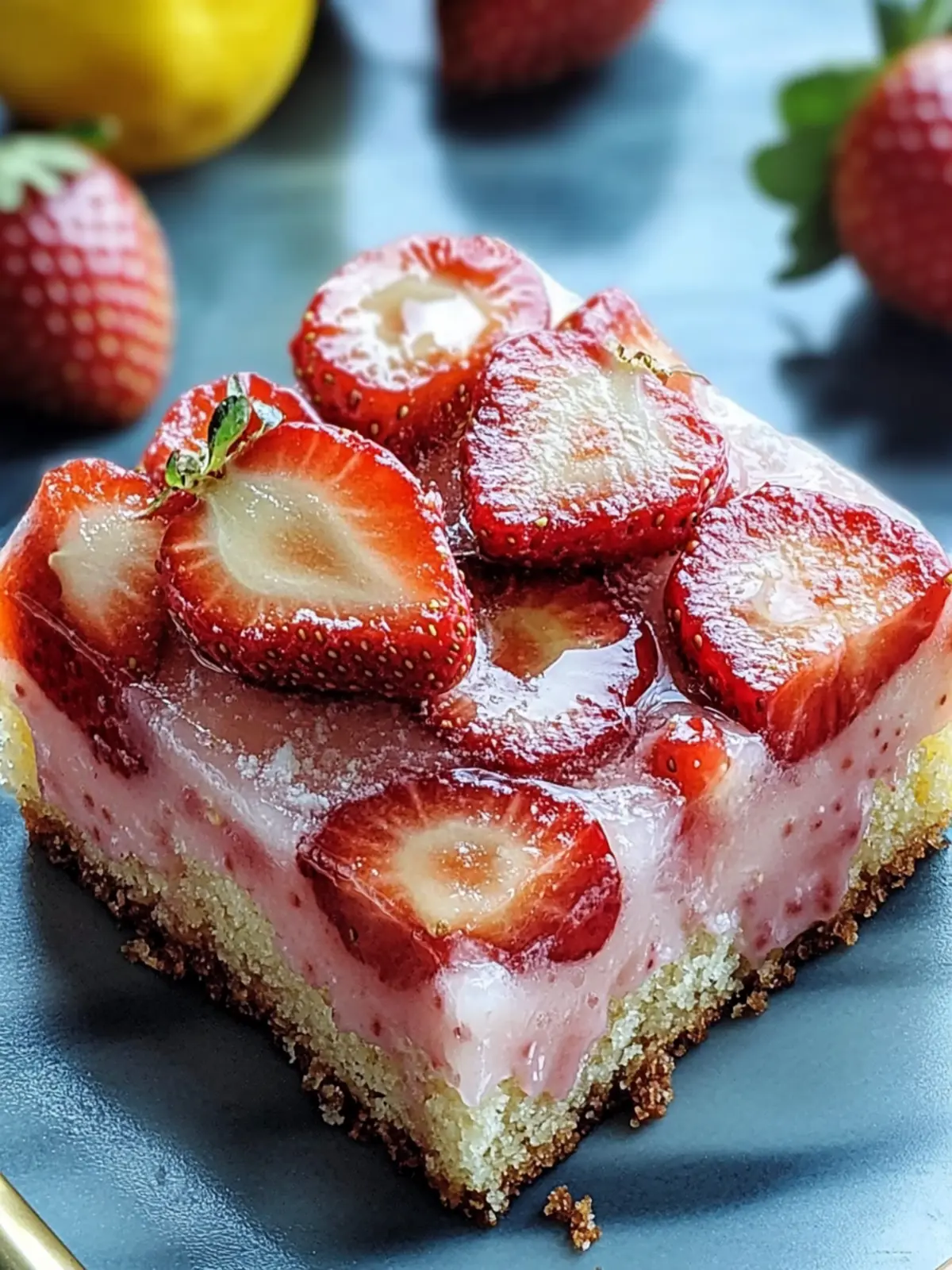 Strawberry Lemonade Bars Sweet