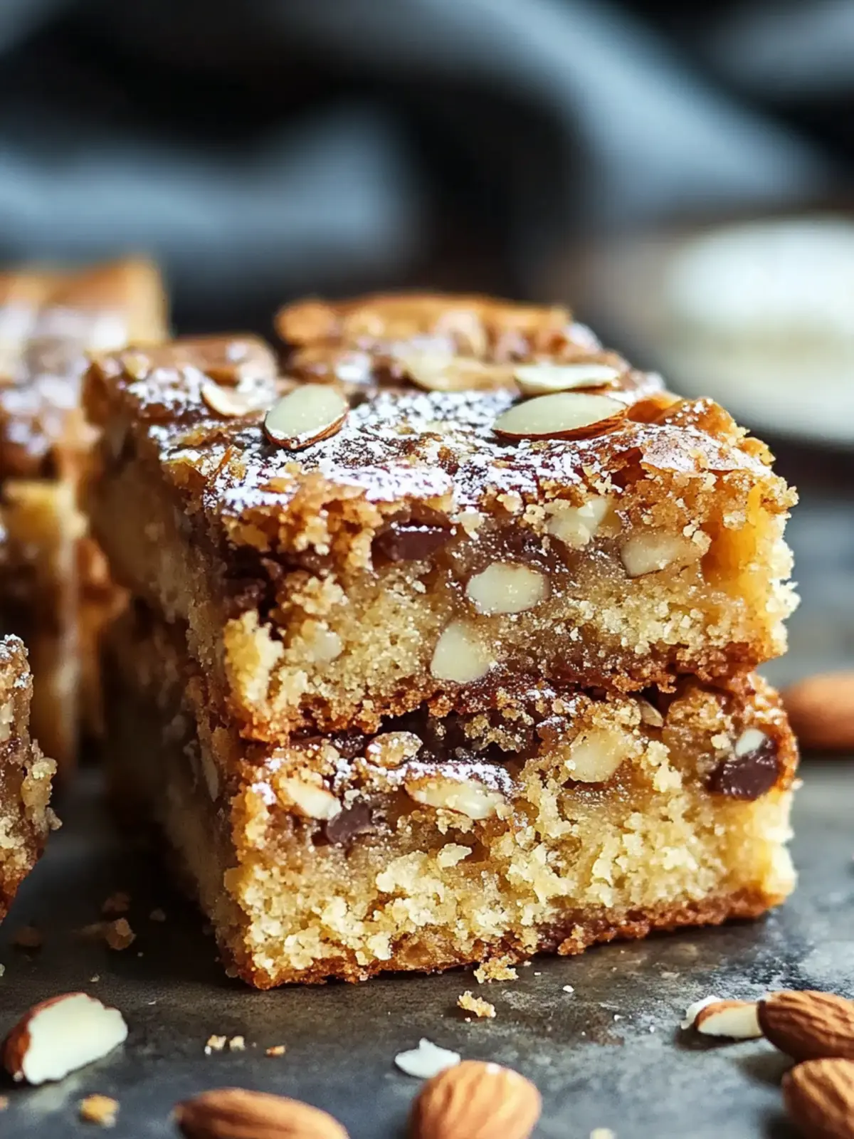 Almond Croissant Blondies