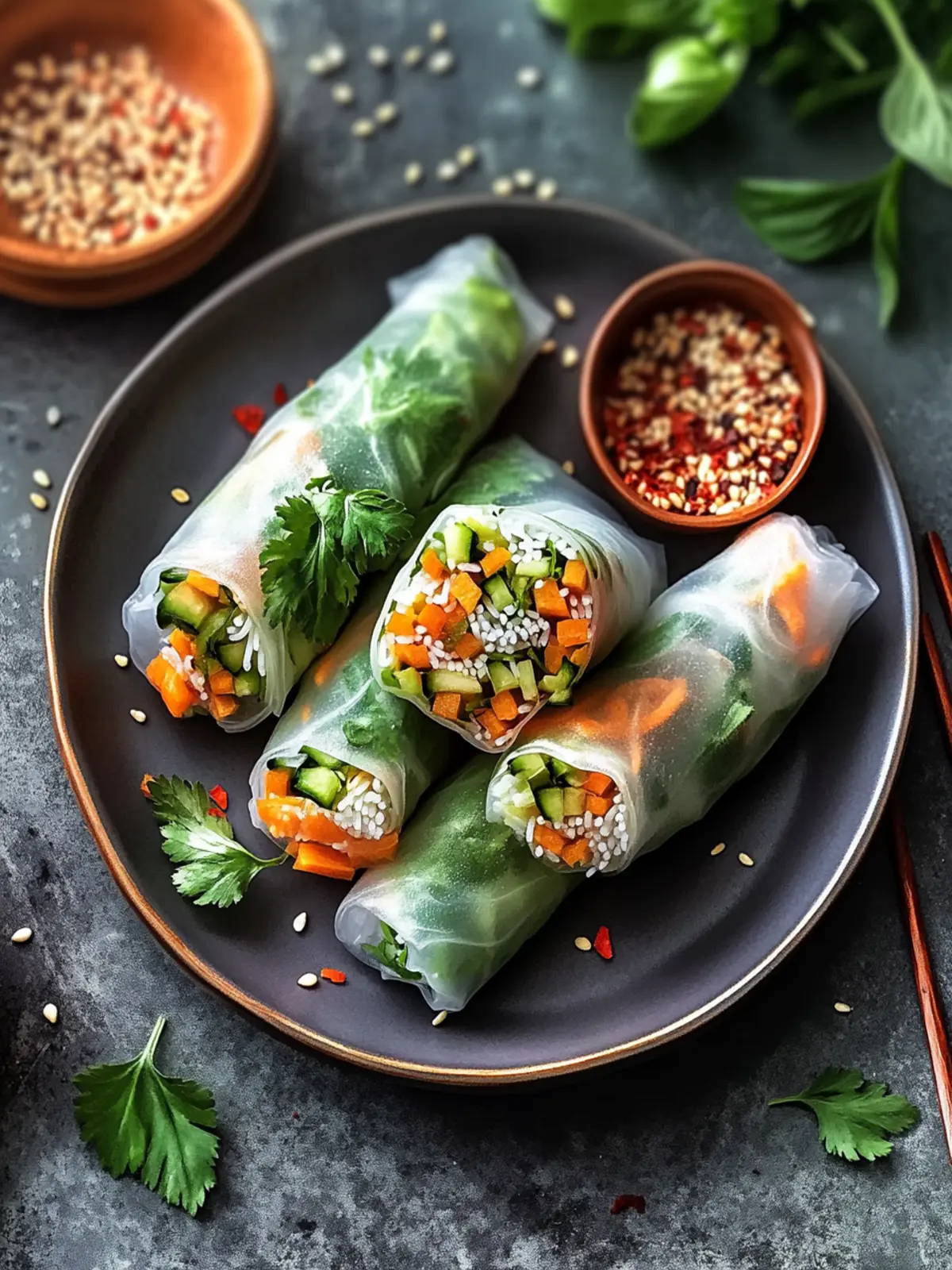 Crispy Veggie Spring Rolls