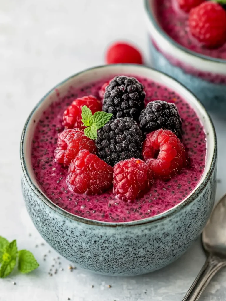 Dairy-Free Mixed Berry Chia Pudding