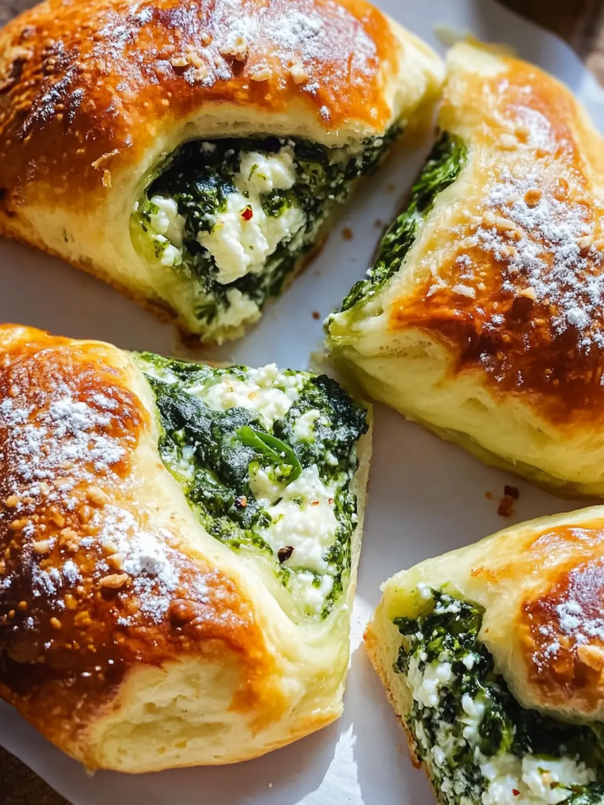 Spinach Cottage Cheese Flagels