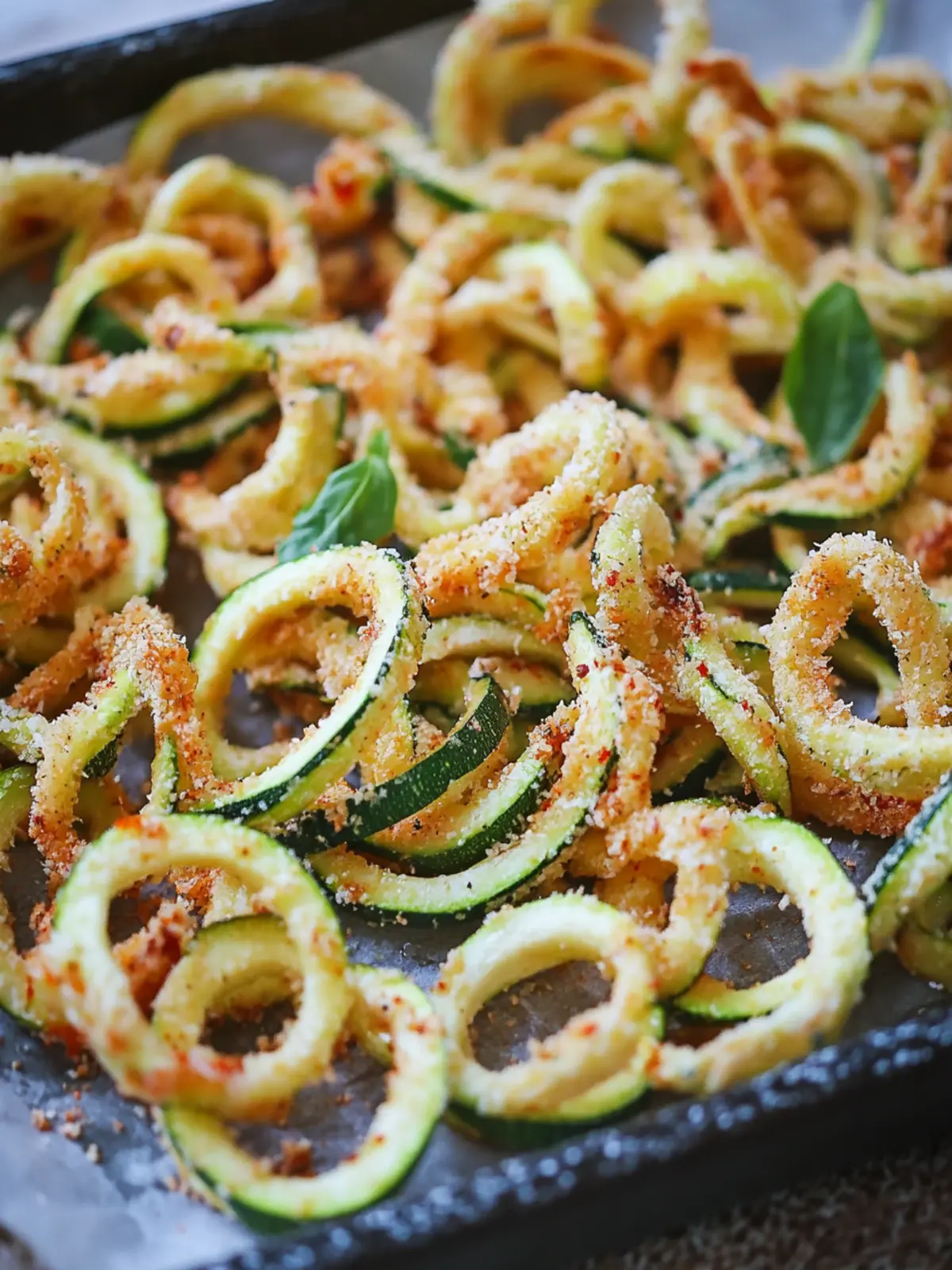 Seasoned Zucchini Curly Fries