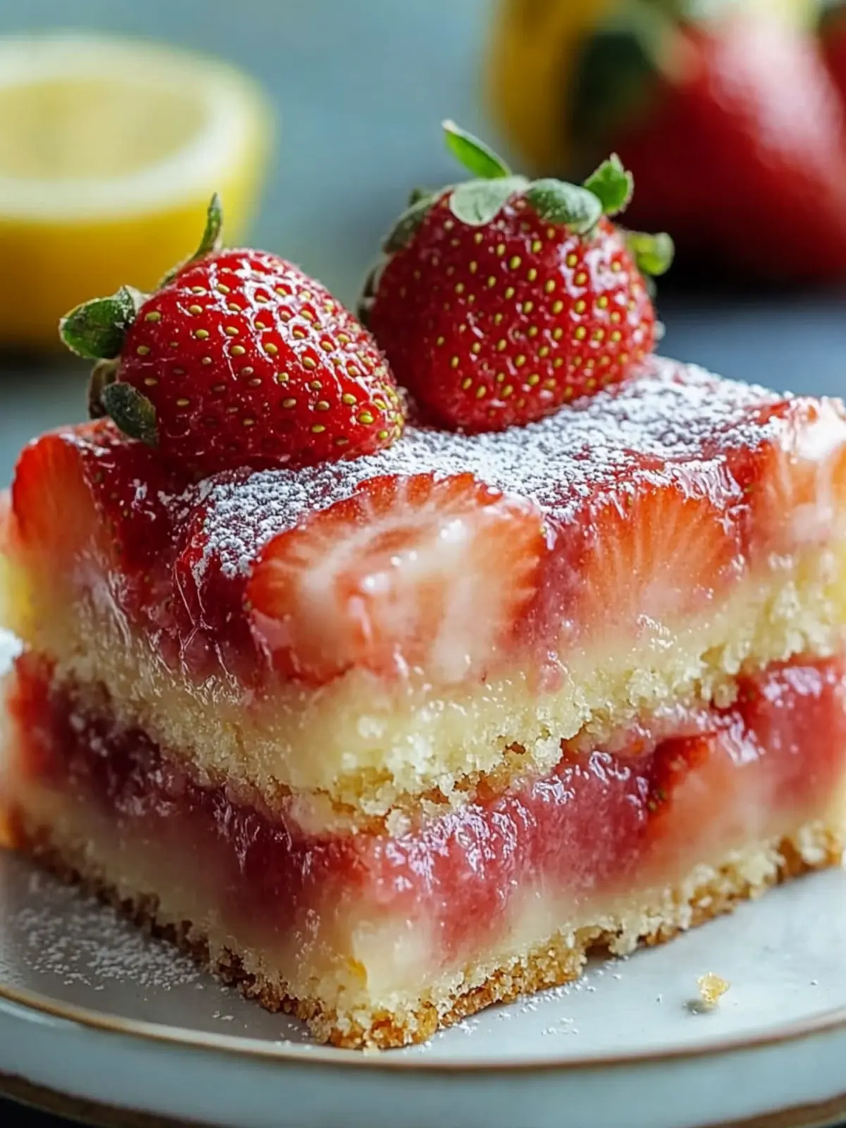 Strawberry Lemonade Bars Sweet
