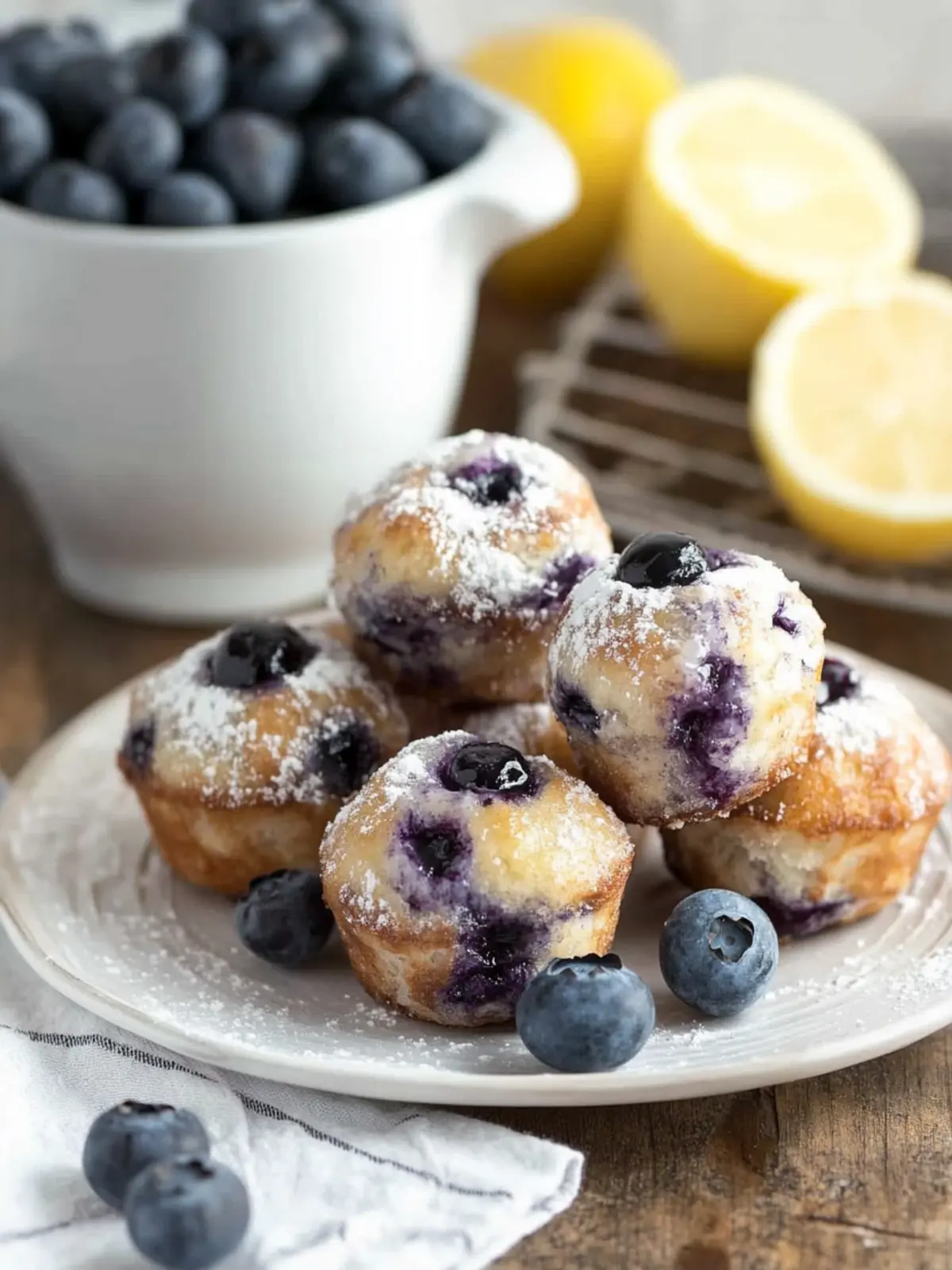 Baked Blueberry Fritter Bites