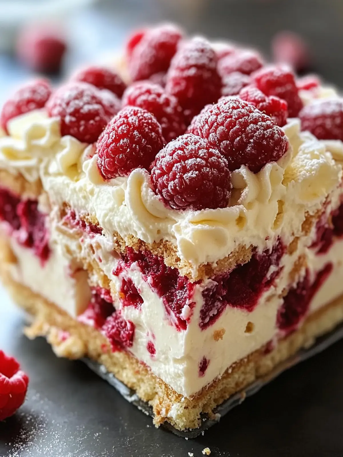 Creamy White Chocolate Raspberry Tiramisu
