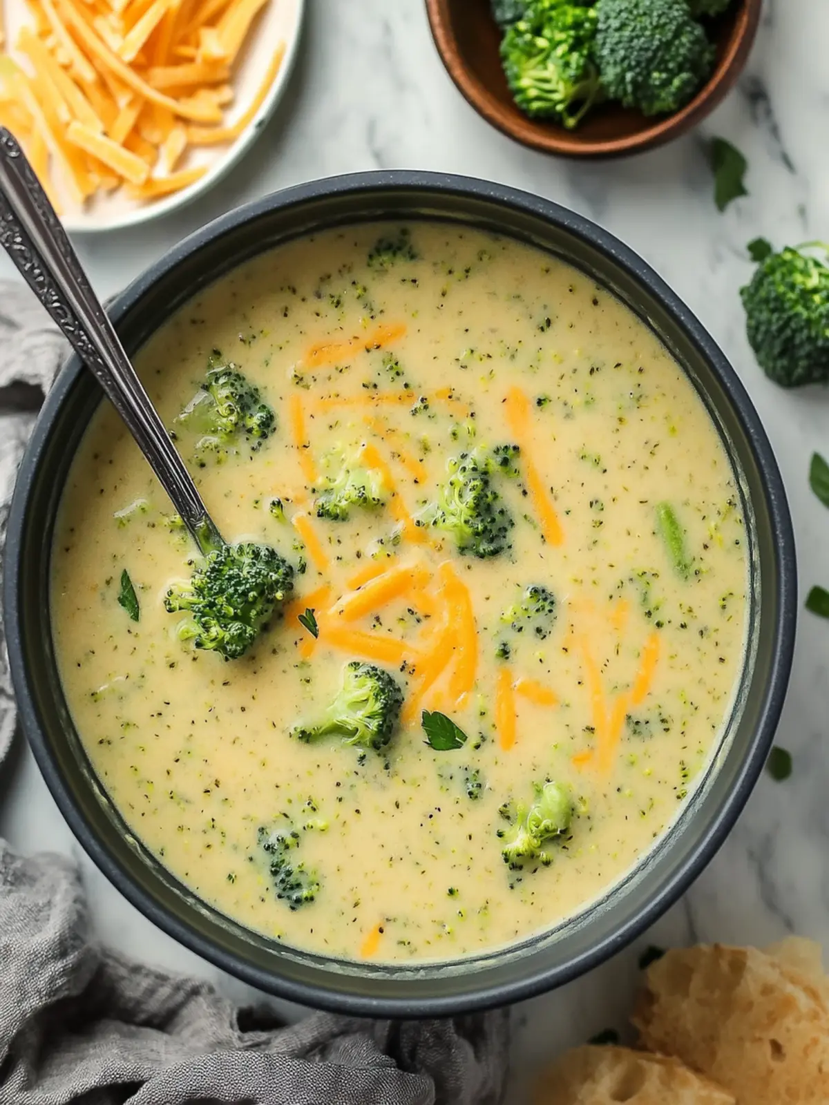 High Protein Broccoli Cheddar Soup