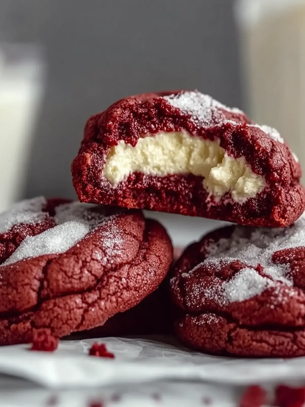 Red Velvet Cheesecake Stuffed Cookies