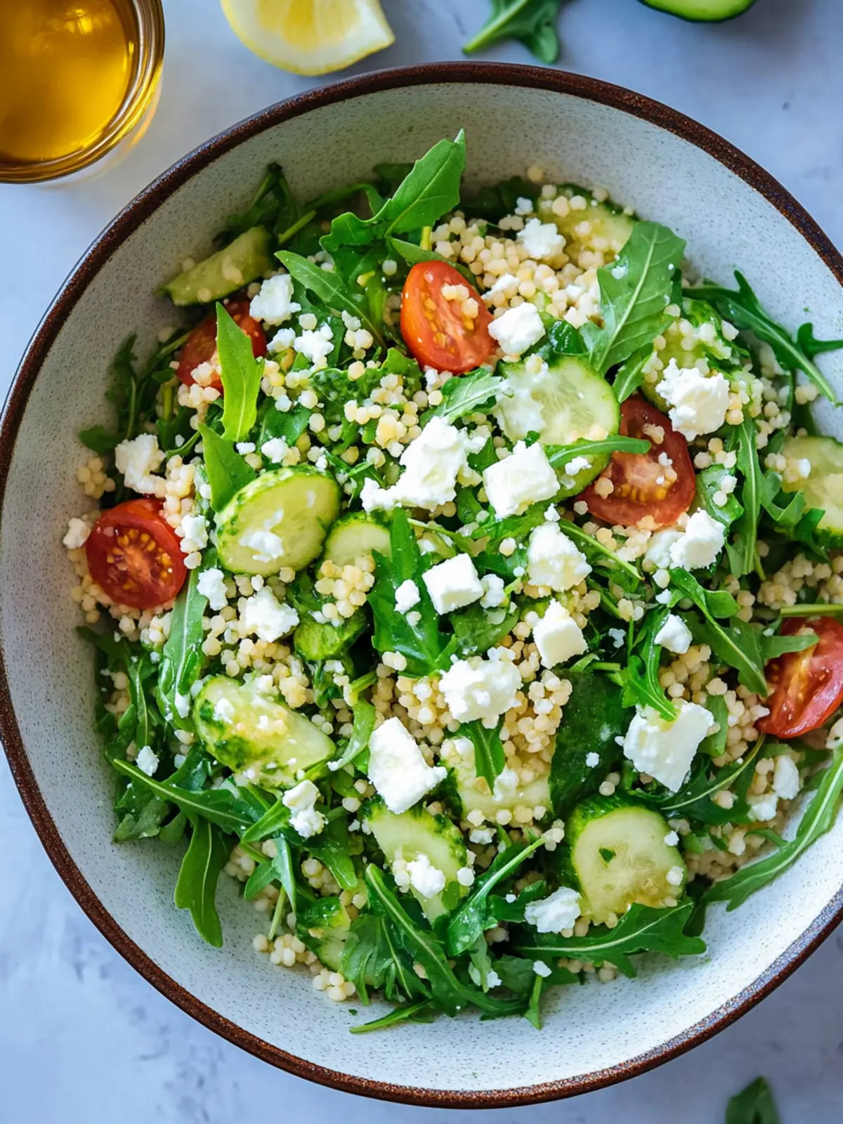 Arugula Couscous Salad with Feta