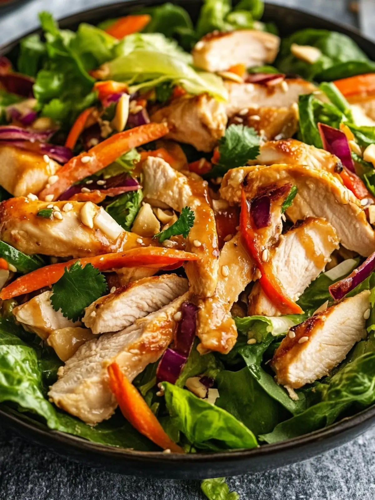 Delicious Asian Chicken Salad With Ginger Dressing