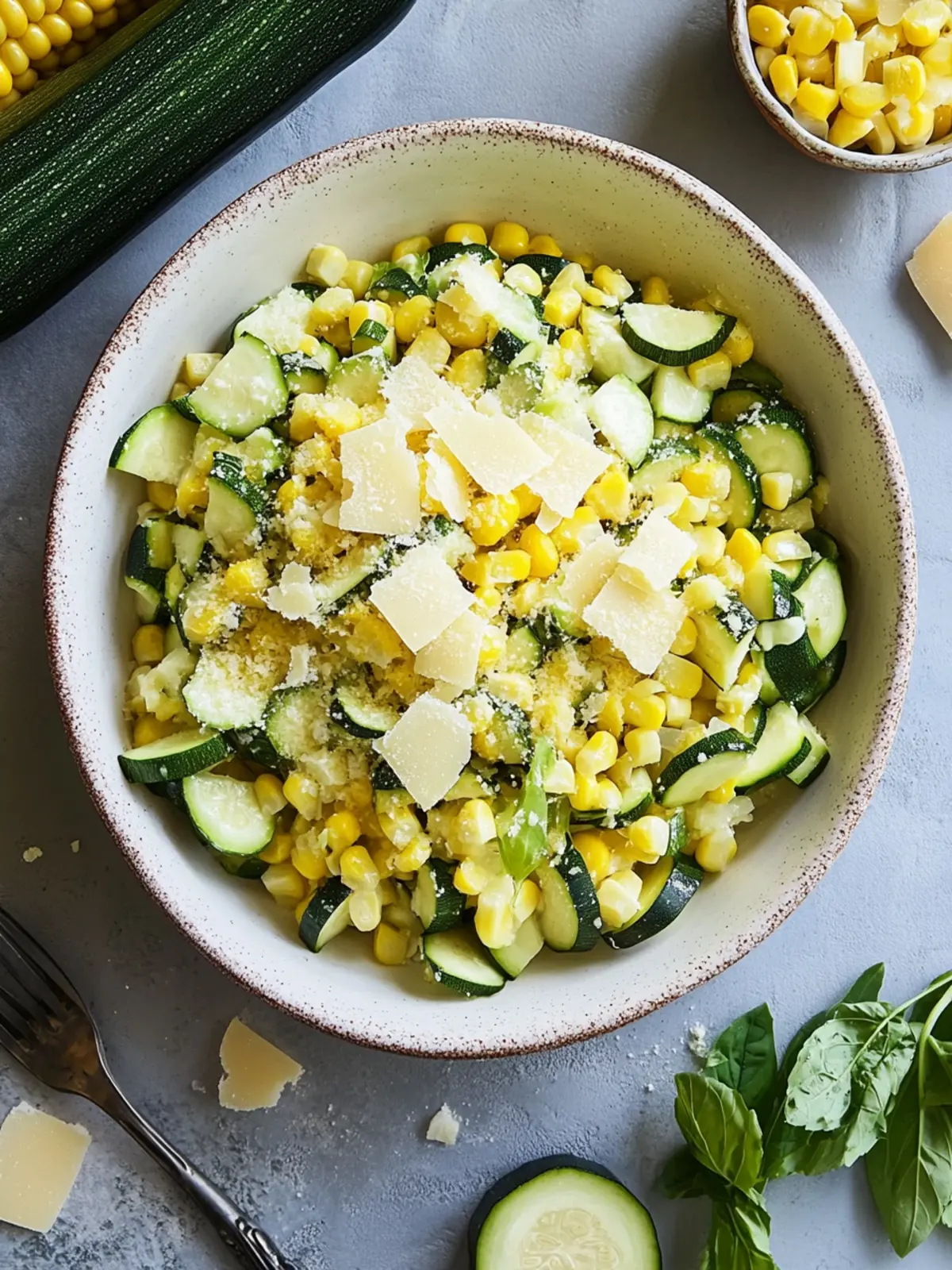 Parmesan Zucchini and Corn