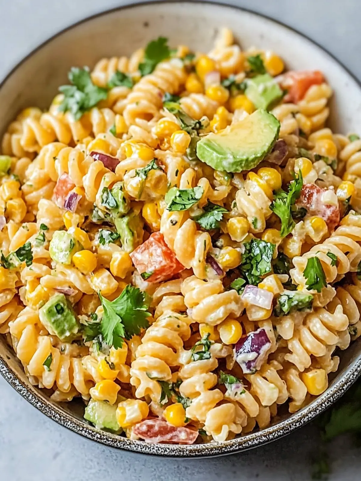 Easy Mexican Street Corn Pasta Salad