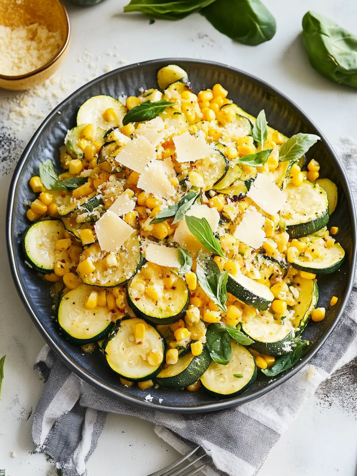 Parmesan Zucchini and Corn