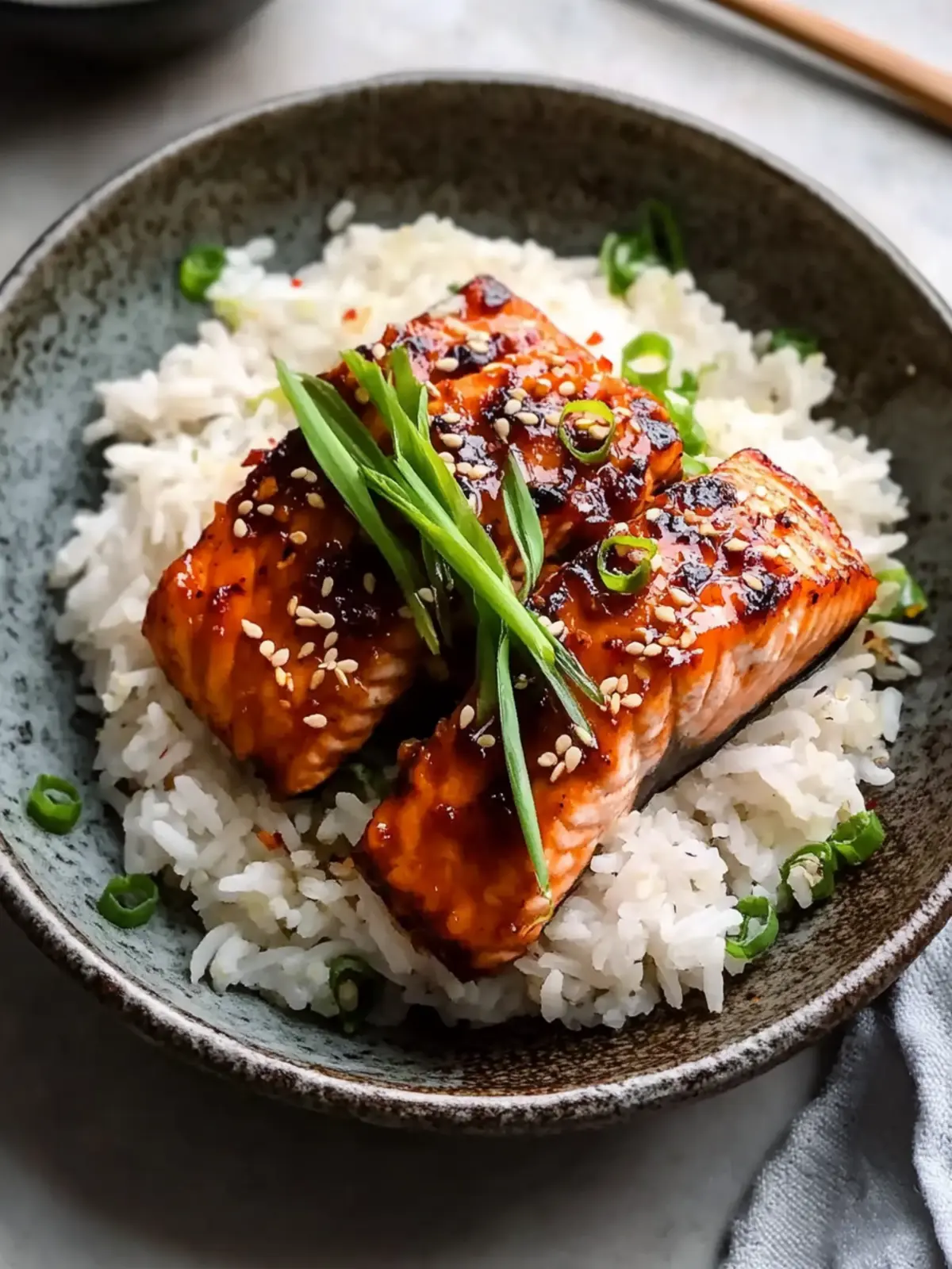 Gochujang Salmon with Pandan Rice